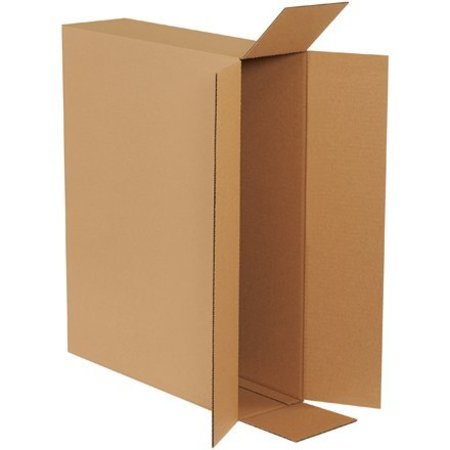 BOX PACKAGING Side Loading Cardboard Corrugated Boxes, 26"L x 6"W x 20"H, Kraft 26620FOL